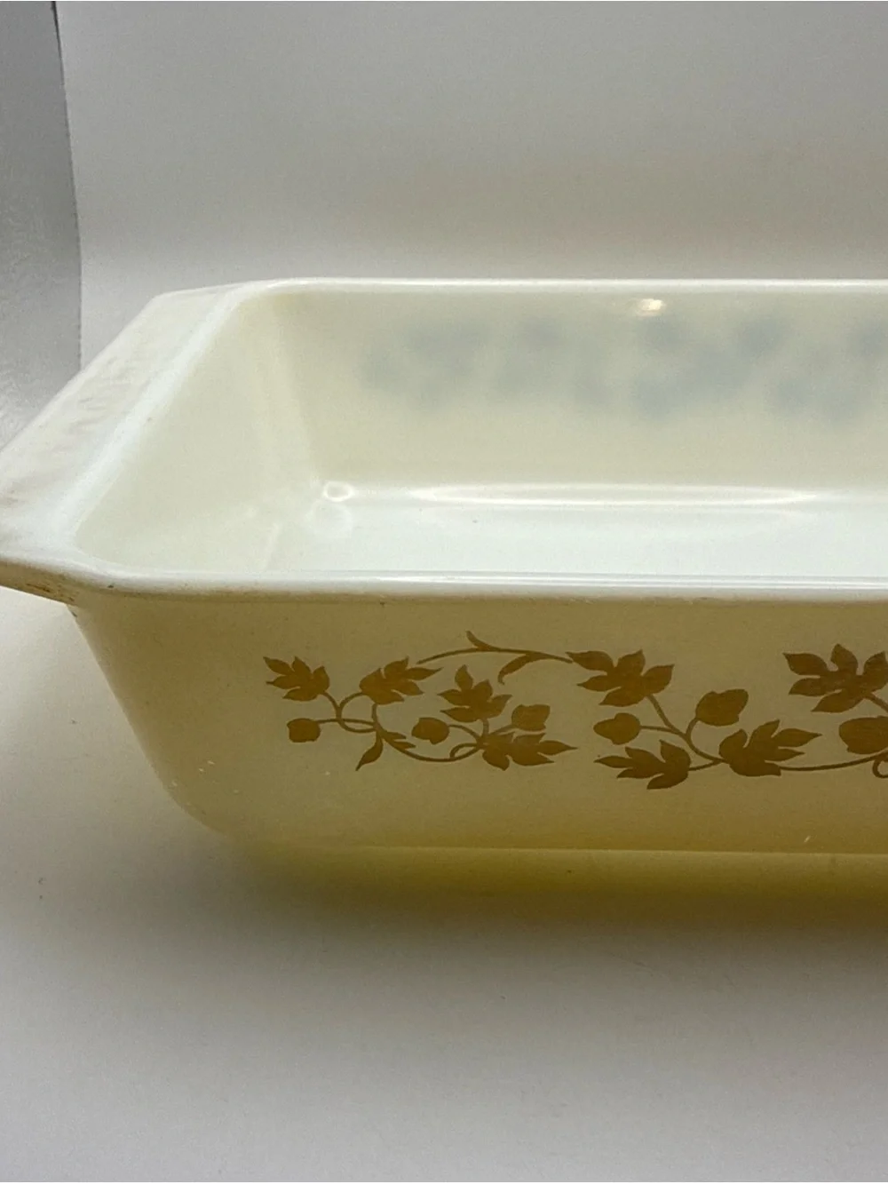 Pyrex Gold Acorn 2 Quart 575-B  Rectangular Casserole No lid Grandmacore Cottage